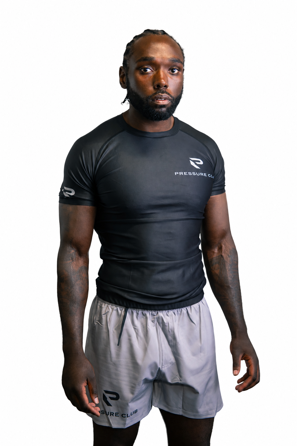 PRESSURE CLUB Rash Guard - Black / Silver