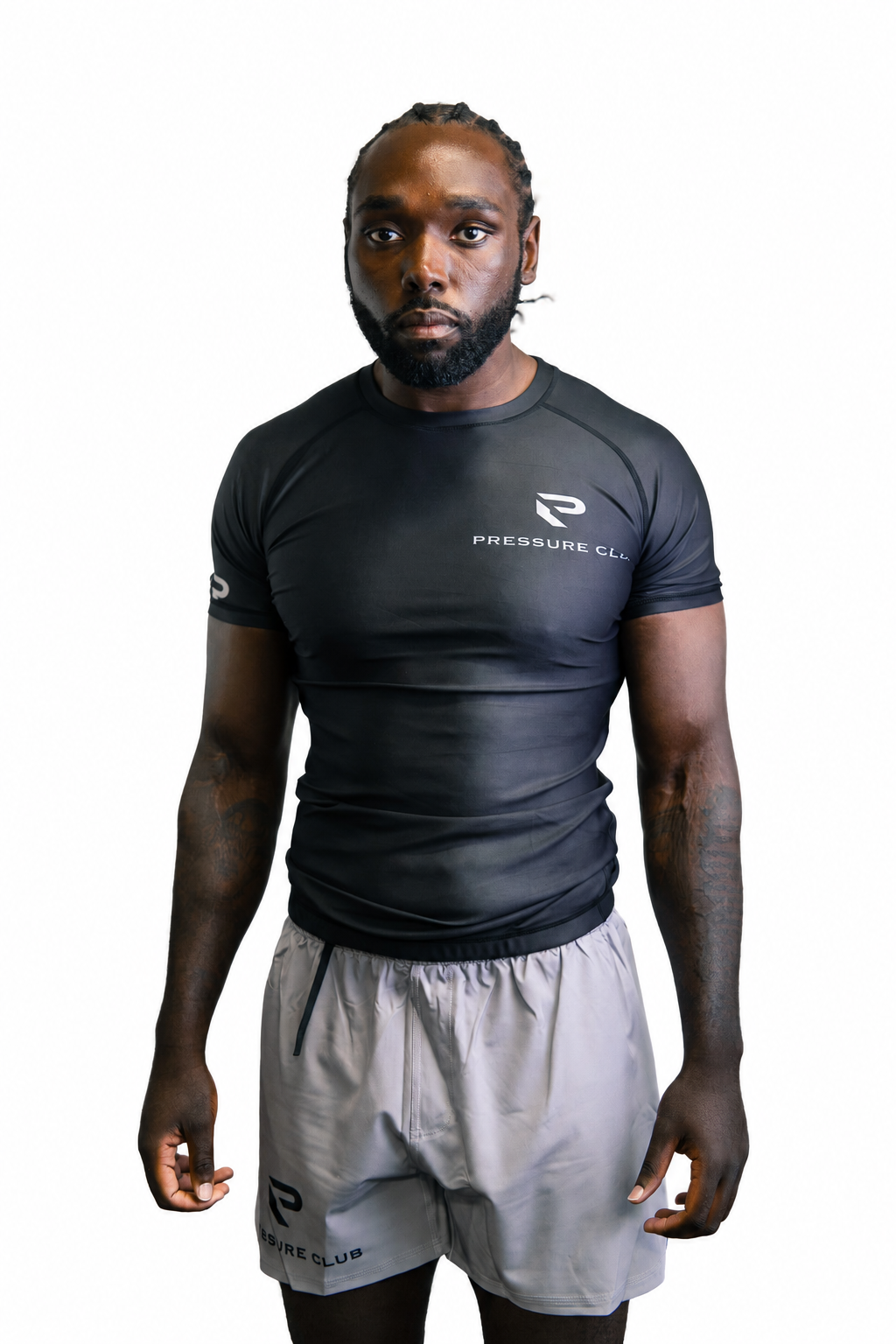 PRESSURE CLUB Rash Guard - Black / Silver